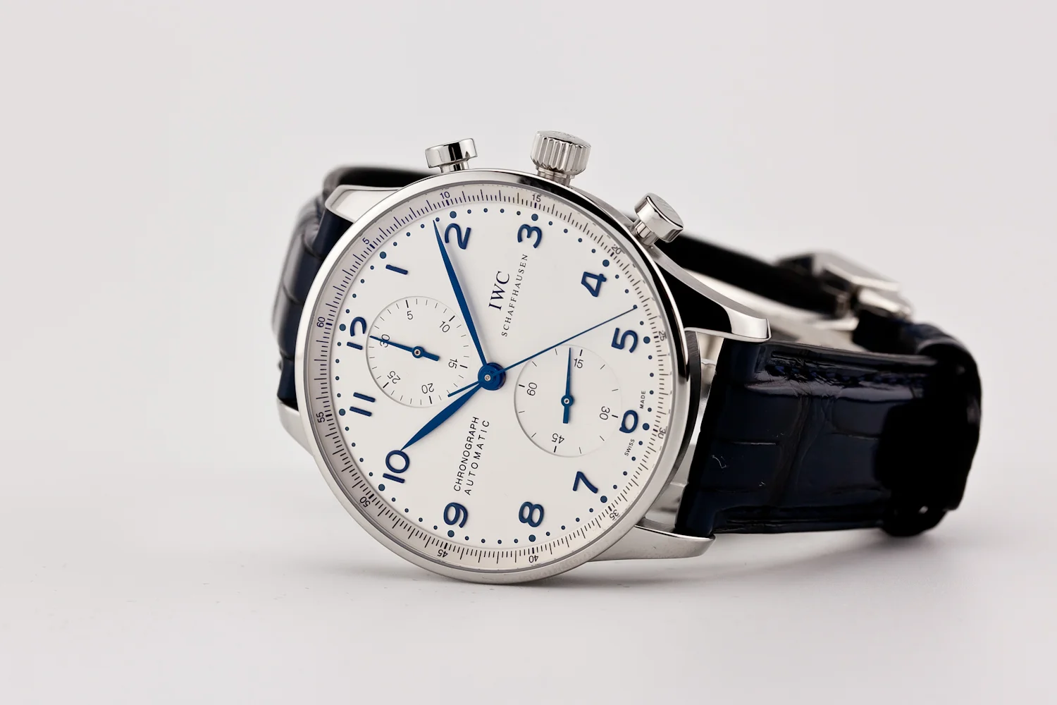 IWC Portugieser Chronograph 41mm Blue Numerals IW371605 Watch Exchange Co